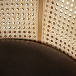 Modern Cane-back Barrel Chair