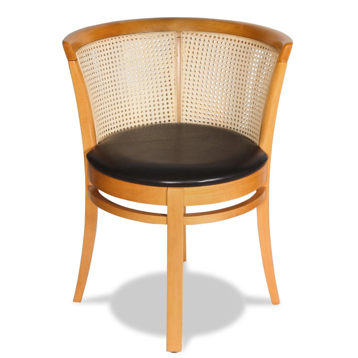 Modern Cane-back Barrel Chair