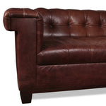 Modern Chesterfield Italian Leather Sofa