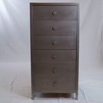 Modern Metal Zinc Wrapped 6 Drawer Dresser