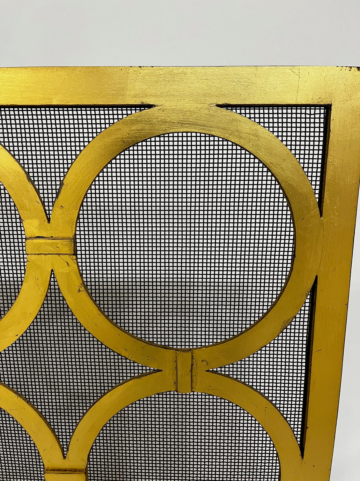 Niermann Weeks Monterey Fireplace Screen with Distressed Gold Leaf