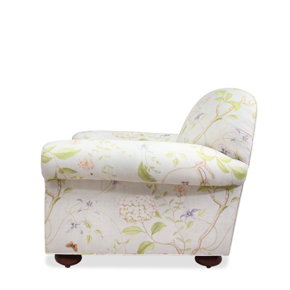 Newly Upholstered High Quality NYC Custom Floral Accent Chair