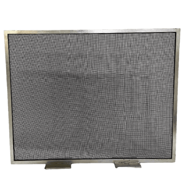 Niermann Weeks Clary Fireplace Screen with Silver Leaf Finish