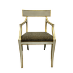 Niermann Weeks Elgin Major Arm Chair with John Boyd Horsehair Upholstery and Gold Leaf Base