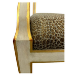 Niermann Weeks Elgin Major Arm Chair with John Boyd Horsehair Upholstery and Gold Leaf Base