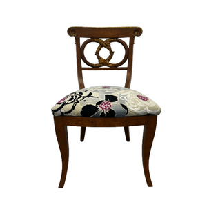 Niermann Weeks Elgin Minor Side Chair with Walnut and Gold Leaf Finish