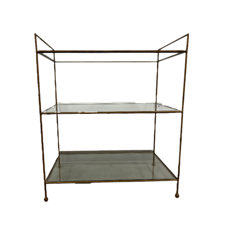 Niermann Weeks Fantome Bar Cart with Gold Leaf Finish