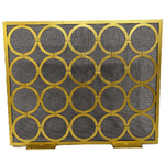Niermann Weeks Monterey Fireplace Screen with Distressed Gold Leaf