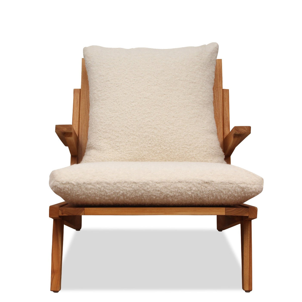 Noir Udine Cane and Teak Armchair