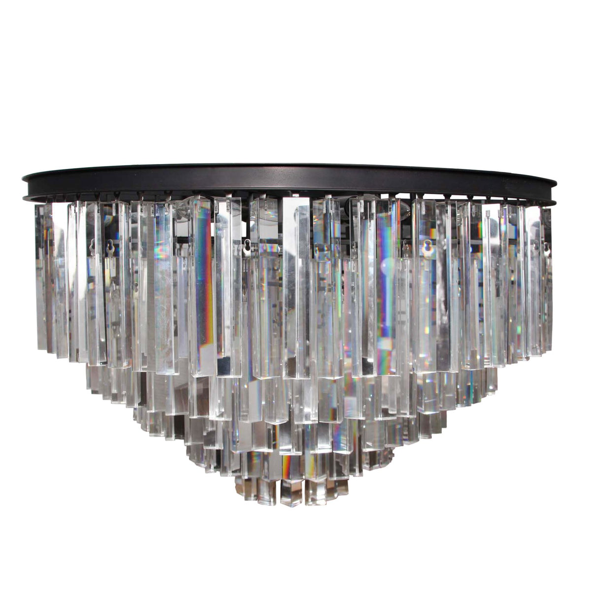 Odeon Crystal Fringe Five Tier Chandelier by Italian Concept USA