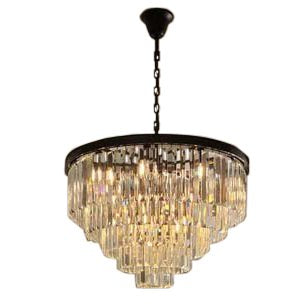 Odeon Crystal Fringe Five Tier Chandelier by Italian Concept USA