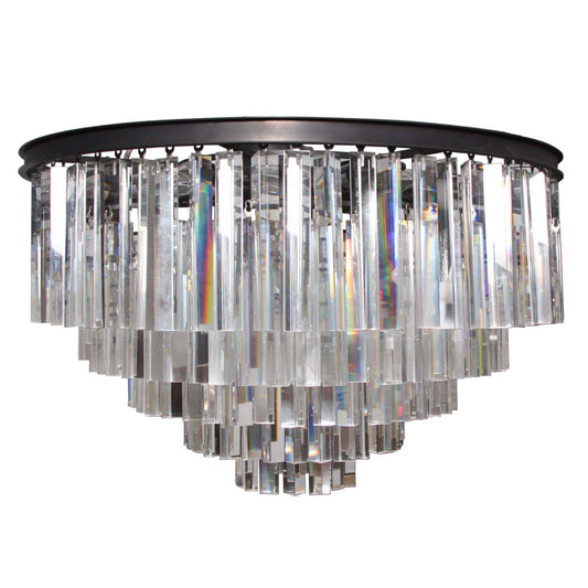 Odeon Crystal Fringe Five Tier Chandelier by Italian Concept USA