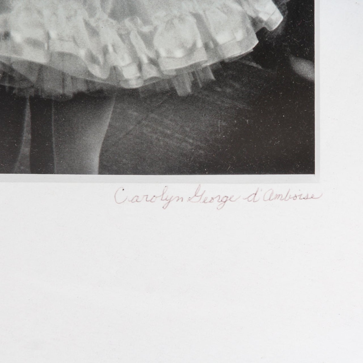 Original Carolyn Jacques d’Amboise Photograph, Pencil Signed