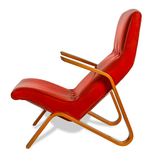 Original Eero Saarinen Patent Leather Grasshopper Chair