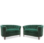 Pair of Vintage James Mont Style Loveseats