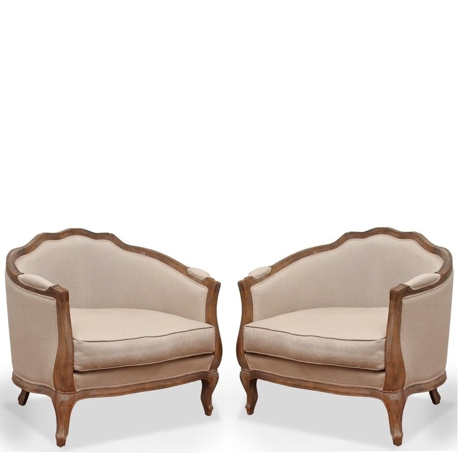 Pair of Wisteria Montparnasse Accent Chairs