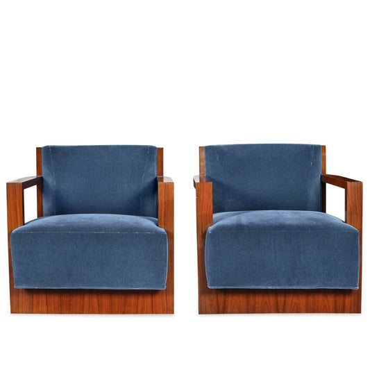 Pair of Thierien Studio Workshop Art Deco Club Chairs
