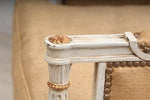 Pair of Antique Louis XVI Gilt Bergere Chairs Circa 1930s