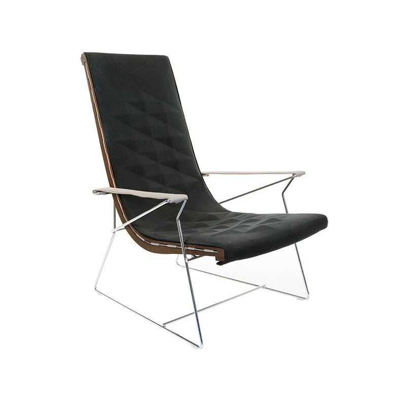 Pair of B&B Italia Charcoal & White J.J. Armchairs by Antonio Citterio