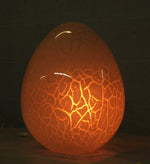 Pair of Large Vintage MCM Paolo Venini Murano Glass Egg Table Lamps