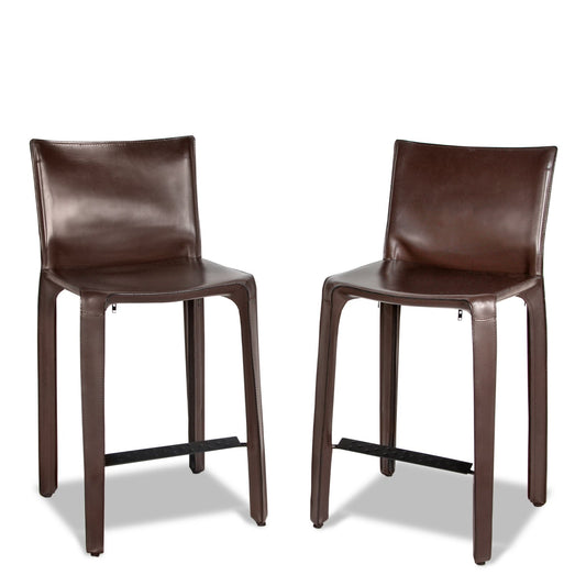 Pair of Mario Bellini Cab Counter Stools for Cassina