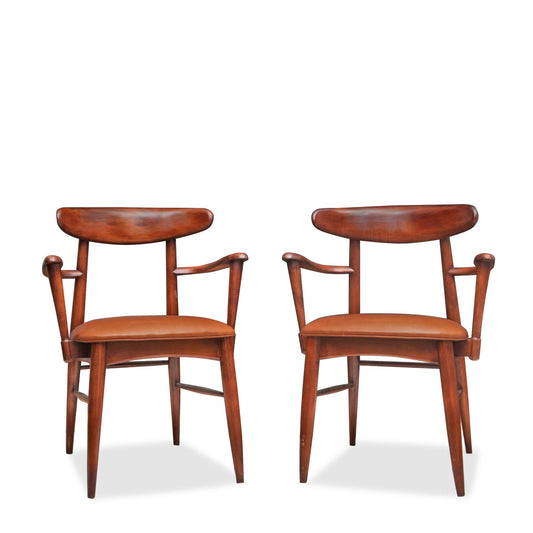 Pair of Mid-Century Swedish Teak Nils Jonsson for Scandia Armchairs
