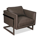 Pair of Milo Baughman Floating Cube Mid Century Modern Leather Lounge Chairs