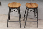 Pair of Modern Industrial Counter Stools