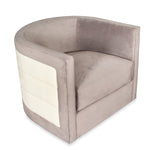 Pair of Nathan Anthony Galaxie Swivel Club Chairs Co-designed with Lauren Mishaan
