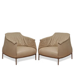Pair of Poltrona Frau Archibald Armchair Designed by Jean-Marie Massaud