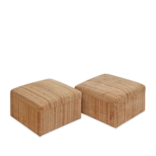 Pair of Saporiti Italia Footstools with Wheels