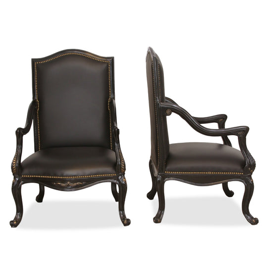Pair of Vintage Accent Armchairs Italian Venetian Style By Andre Originals