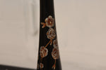 Pair of Vintage Floral Tole Candlestick Buffet Handpainted Lamps