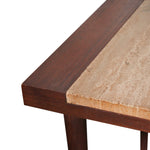 Pair of Vintage Harvey Probber Travertine & Walnut Side Tables