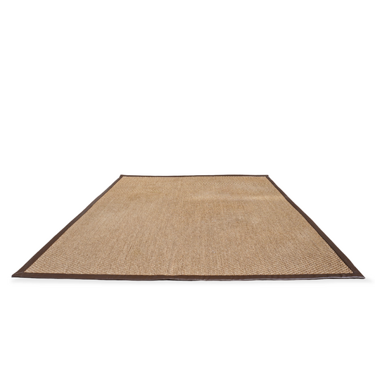 Patterson Flynn and Martin Natural Woven Sisal Carpet with Leather Binding Trim (8 ft x 10 ft)