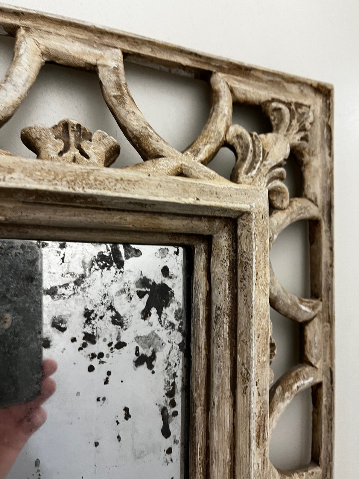 Niermann Weeks Polonaise Antiqued Resin and Wood Mirror