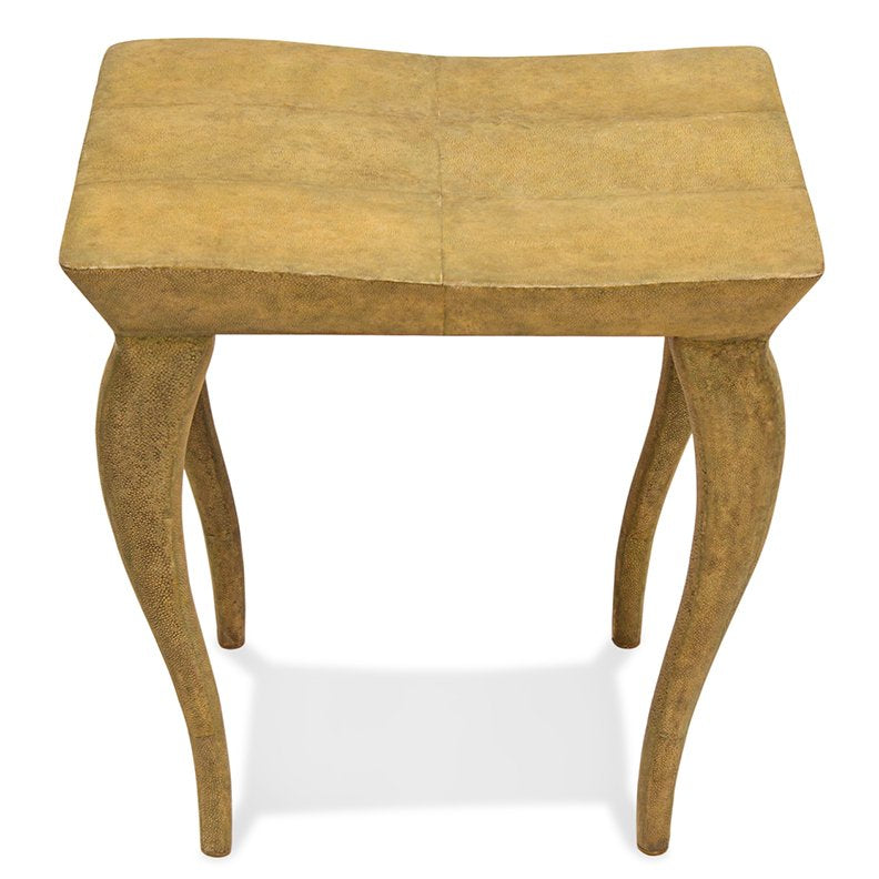 French Modern Veneered Shagreen Bench by R and Y Augousti