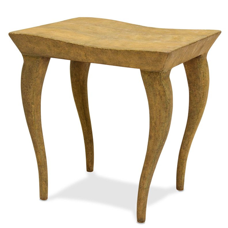 French Modern Veneered Shagreen Bench by R and Y Augousti