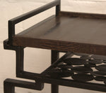 R & Y Augousti Tray Side Table with Snakeskin Tray