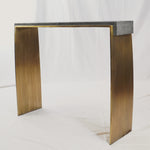 R&Y Augousti Laurens Console Table in Shagreen & Bronze-Patina Brass