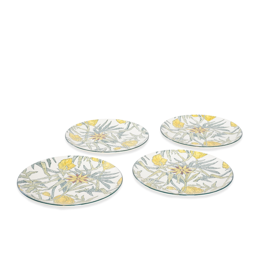 Rare Tiffany & Co. ‘Yellow Flowers’ Salad Plates, Set of 4