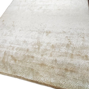 Mosaic Collection Wool and Silk Ivory Rug by Exquisite (8 ft x 10 ft)