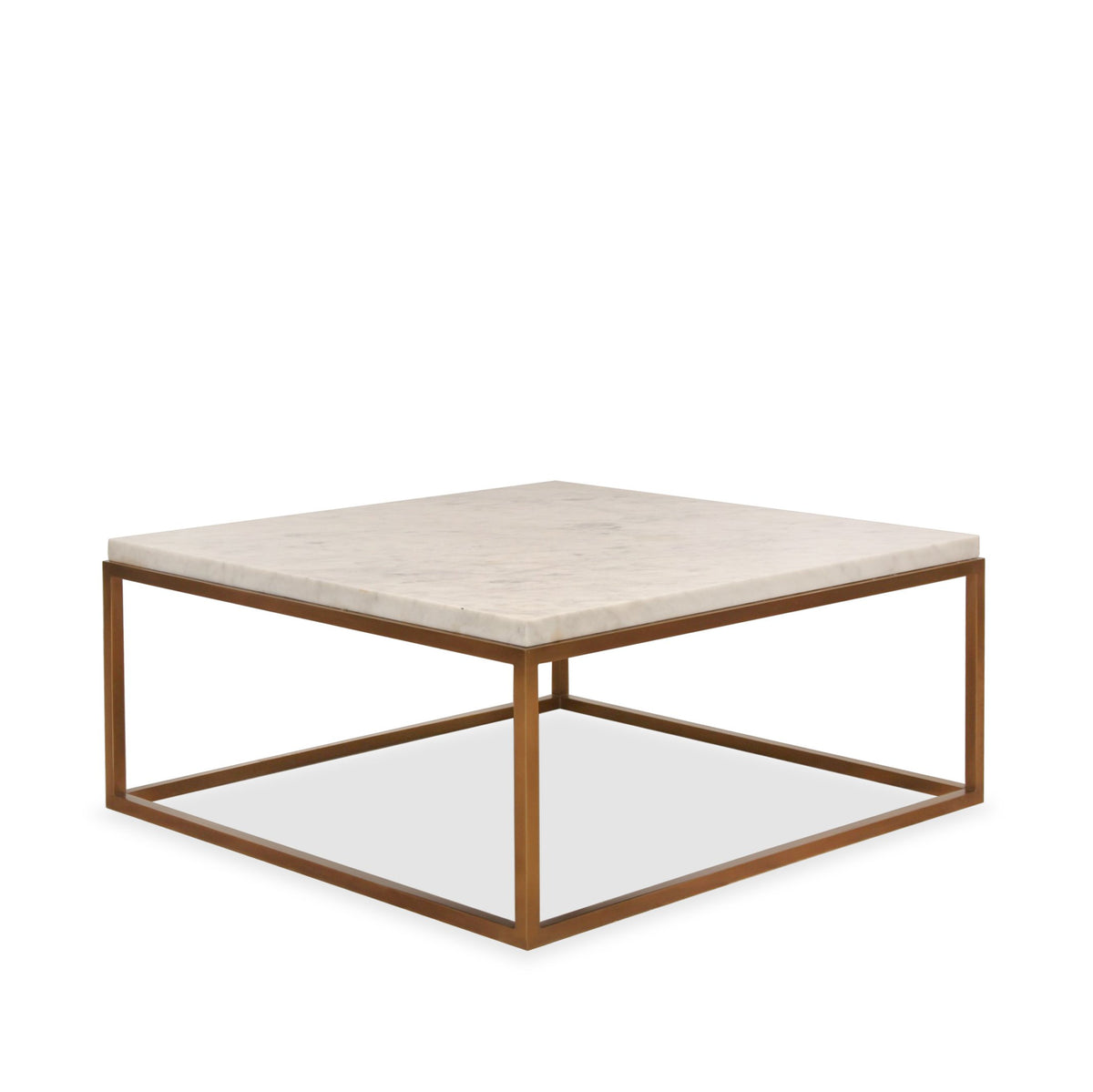 Restoration Hardware Modern Marble and Brass Coffee Table
