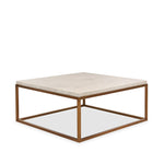 Restoration Hardware Modern Marble and Brass Coffee Table