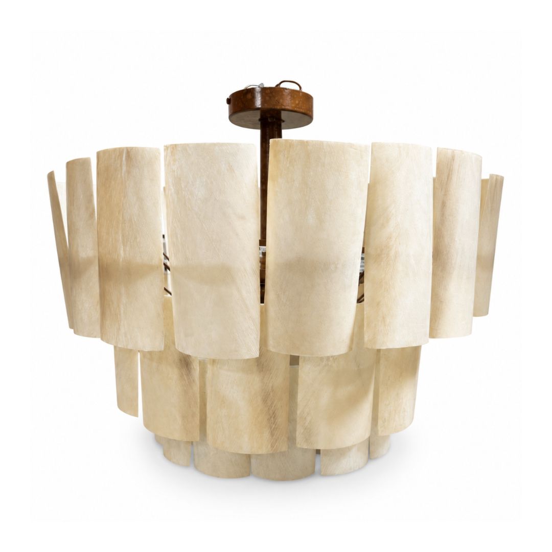 Made Goods Marjorie Resin Chandeliers, Pair of