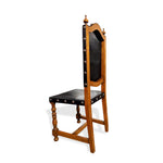 Vintage Portuguese Oak 18th Century Style Dining Chairs C1970s, Set of 10