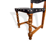 Vintage Portuguese Oak 18th Century Style Dining Chairs C1970s, Set of 10