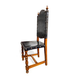 Vintage Portuguese Oak 18th Century Style Dining Chairs C1970s, Set of 10