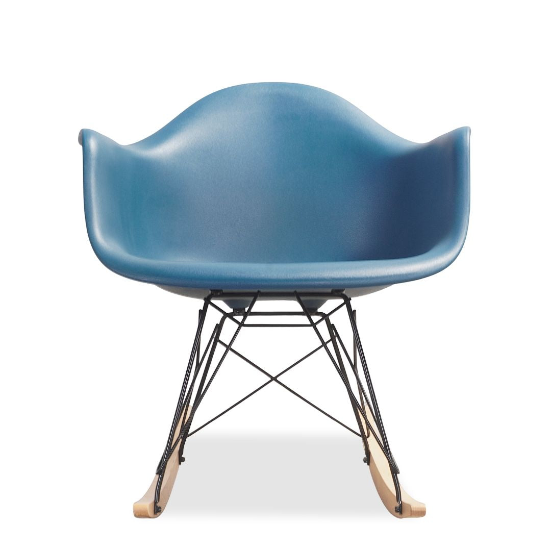 Eames Molded Plastic Armchair, Rocker Base from Herman Miller