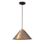 Ron Rezek Modern Steel and Zinc Hanging Lamp, c.1980